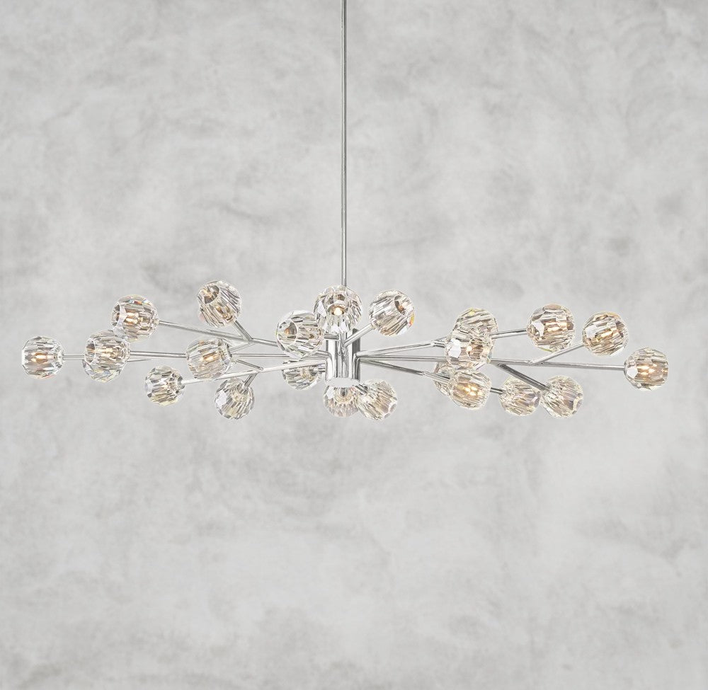 Boule De Cristal Oval Chandelier 72"